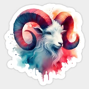 Aries watercolor Sticker